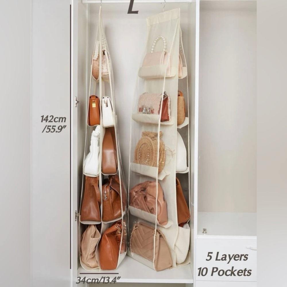 🆕 Hanging Bag Organizer Size L (10 pockets) - Picture 3 of 4